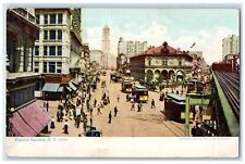 1912 Herald Square Streetcar Exterior Building New York City New York Postcard picture