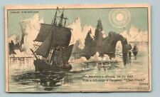 1880s-90s Sail Ship The Jeannette Plowing Ice Iceberg Trade Card picture