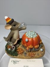 Charming Tails Bubbly Brew By Fitz & Floyd 2000 Halloween Mouse Pumpkin picture