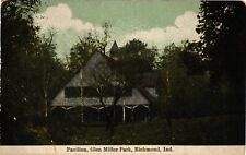 Pavilion Glen Miller Park Richmond IN Divided Unused Postcard c1910s picture