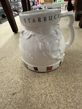 Vintage 1997 Starbucks Around The World Mug Embossed Ceramic Globe picture