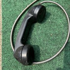 Vintage Payphone Booth Telephone Black Handset Receiver Cord Hookups Phone￼￼ picture