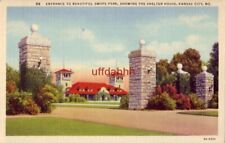 ENTRANCE TO BEAUTIFUL SWOPE PARK showing SHELTER HOUSE KANSAS CITY, MO 1943 picture