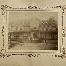 Antique Cabinet Card Photograph Beautiful House Hotel Epworth Heights Hotel OH picture