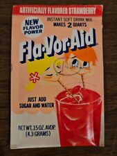 1x Vintage 1970's Fla-Vor-Aid Packet STRAWBERRY NOS Sealed - Jonestown picture