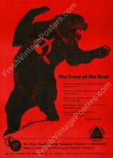 1953 anti communist USSR Beware The Truce Of The Bear vtg art NEW poster 18x24 picture