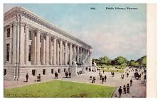 Public Library Denver Colorado CO Vintage Postcard Unused Signed picture