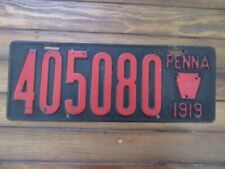 1919 Pennsylvania license plate picture