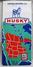 HUSKY SERVICE STATION  CENTRAL & WESTERN UNITED STATES HIGHWAY ROAD MAP 1971 picture