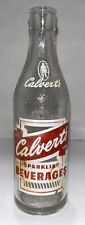 Rare Vintage Calverts Sparkling Beverages ACL Bottle Coca-Cola Monongahela PA picture