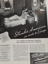1935 United States Lines Cruises  Fortune Magazine Print Ad Roosevelt Steamships picture