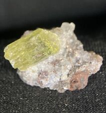 Gemmy YELLOW APATITE Matrix Fine Rare Crystal Mineral Durango MEXICO picture