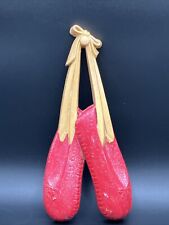 Vintage HOMCO Red Ballet Slippers Wall Hanging 1991  picture