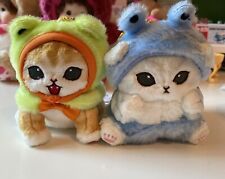 Mofusand Cat  Frog 🐸 Costume  With Snail 🐌 Costume Plush Keychain Set picture