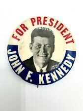 Vintage John F Kennedy For President 1.75 inch Pin Button Original Pinback picture