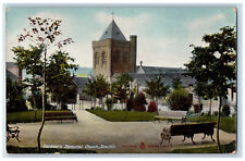Brechin Angus Scotland Postcard Gardner's Memorial Church c1910 Antique picture