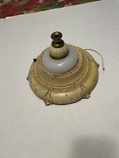 antique lighted lamp base mitchell/ cast iron 1900s. picture