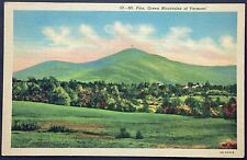 Mt Pico Green Mountains Vermont Vintage Teich Linen Postcard Unposted picture