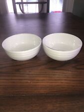 Set Of 2 Mikasa Swirl White Cereal Bowls picture