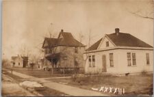 c1910s CEDAR FALLS, Iowa RPPC Postcard Residential Street Scene / Banget Photo picture