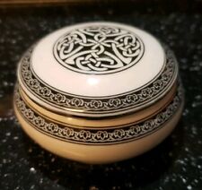 Porcelain Celtic Design Trinket Box 