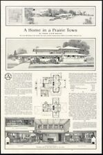 FRANK LLOYD WRIGHT 1901 Prairie Style Home Floor Plan and Interior Magazine Page picture