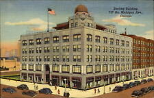 Sterling Building Chicago Illinois IL flag mailed 1959 picture