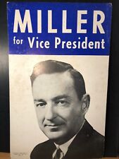Vintage 1964 Miller For Vice President Political Campaign Poster - Republican picture