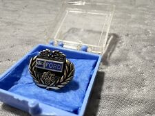 Vintage 1/10 10k Gold Filled Ford Motor Co.Sapphire Loyal Service Award Pin picture