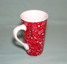 Starbucks Coffee Tall Latte Mug Cup Handle Holiday Christmas Red 2019 16 oz picture