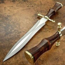 A BEAUTIFUL CUSTOM HANDMADE 16 INCHES LONG IN HIGH GRADE STEEL HUNTING DAGGER picture