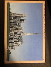Vintage Linen Postcard Cathedral Of St. John The Divine New York City c1940s picture