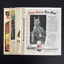 1940s 50s Dog Food Magazine Ads (Lot of 5) Friskies Pard Gaines Ken-L Ideal picture