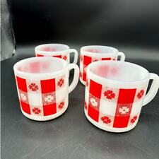 Federal Glass Milk Glass Coffee Mugs MCM Set of 4  picture