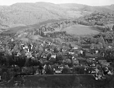 1937 Aerial View of Woodstock, Vermont Vintage Old Photo 8.5