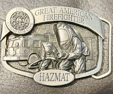 Great American Firefighter HAZMAT 97 Commemorative Belt Buckle #0422/2500 picture