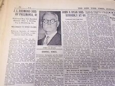 1933 FEBRUARY 12 NEW YORK TIMES - JOHN RYAN DIES AT 69 - NT 4170 picture