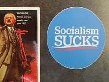 Socialism Sucks Sticker Bernie Sanders Democratic Socialism 3 Inch ROUND       picture