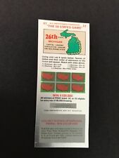Michigan  SV Instant NH Lottery Ticket,  issued in 1977 no cash value picture