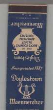 Matchbook Cover - Music Related -  Doylestown Maennerchor Doylestown, PA picture