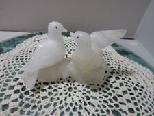 White Onyx Dove Love Doves Figurine Paperweight picture