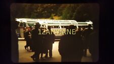 BG14 ORIGINAL KODACHROME 35MM SLIDE PEOPLE BOARDING AND DEBOARDING BUSSES picture