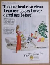 1969 FLAMELESS Electric HEAT Mag. AD~MOD PASTEL DESIGN~Encyclopaedia BRITANNICA picture