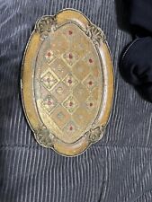 Vintage Italian Florentine Tray Gold Gilt Handpainted picture