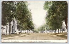 Bradford Vermont~Main Street South~Homes Down From the Churches~1914 Swallow PC picture