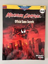 Maximum Carnage Official Game Srcrets Paperback Book 1994 SNES Genesis VG picture