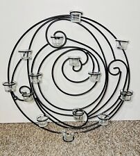 Pier 1 Spiral Wrought Iron Votive Tea light Wall Candle Holder Decor 27”  picture