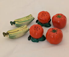 3 Vintage 1950's Bananas and Tomatoes Salt Pepper Shaker Sets picture