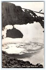 1952 Iceberg Lake Trail Ridge Road Lyons Colorado CO Sanburn RPPC Photo Postcard picture