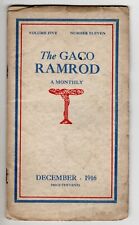 1916 The Gaco Ramrod Monthly Booklet Pittsburgh Gage & Supply Co Pennsylvania picture
